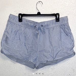 SO blue white striped shorts